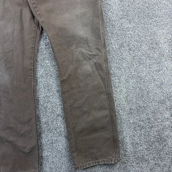 Vintage Dickies Carpenter Pants Mens 36x34 Brown Faded Heavy Canvas FLAWED - Picture 3 of 8